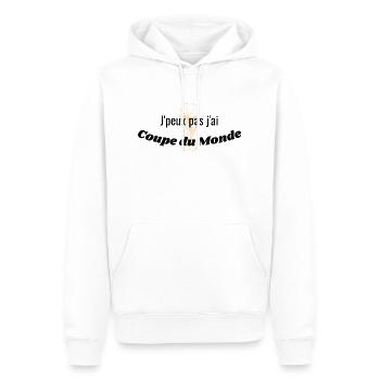 J'PEUX PAS J'AI COUPE DU MONDE - Sweat à capuche Premium bio Homme - blanc - Devant - Nico (187cm)