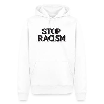 Stop Racism black - Männer Premium Bio Hoodie - Weiß - Vorne - Nico (187cm)