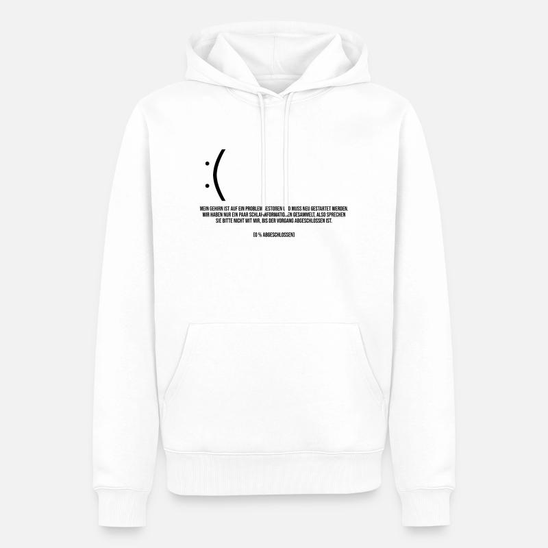 Computer Blauer bildschirm error - Männer Premium Bio Hoodie - Weiß