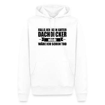 Dachdecker Beruf Dachdeckerei Geschenk - Männer Premium Bio Hoodie - Weiß - Vorne - Nico (187cm)