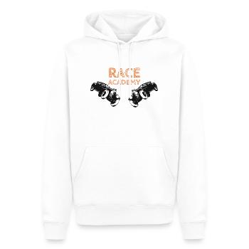 Race Academy - Männer Premium Bio Hoodie - Weiß - Vorne - Nico (187cm)