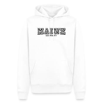 Mainz - Männer Premium Bio Hoodie - Weiß - Vorne - Nico (187cm)