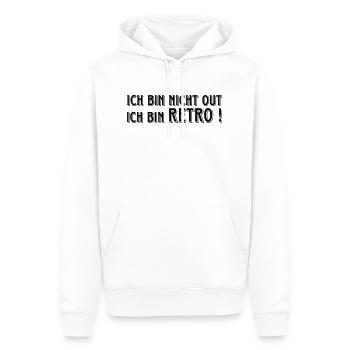ich bin nicht out - ich bin retro! - Männer Premium Bio Hoodie - Weiß - Vorne - Nico (187cm)
