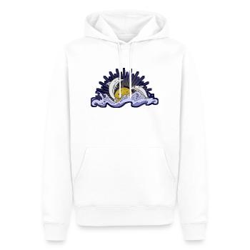 Delphine - Männer Premium Bio Hoodie - Weiß - Vorne - Nico (187cm)