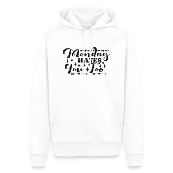 Monday Hates You Too - Männer Premium Bio Hoodie - Weiß - Vorne - Nico (187cm)