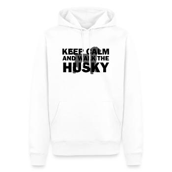 Chien Hund - Sweat à capuche Premium bio Homme - blanc - Devant - Nico (187cm)
