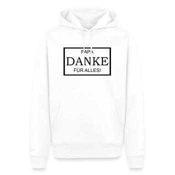 Papa Danke für Alles - Männer Premium Bio Hoodie - Weiß - Vorne - Nico (187cm)
