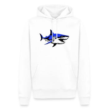 shark - Männer Premium Bio Hoodie - Weiß - Vorne - Nico (187cm)