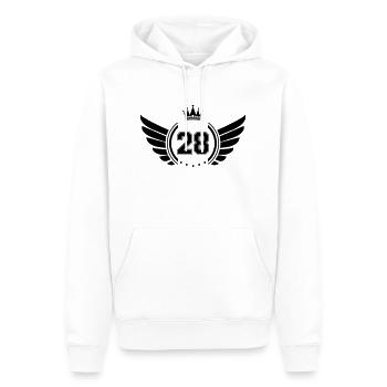 Armoiries 28 - Sweat à capuche Premium bio Homme - blanc - Devant - Nico (187cm)