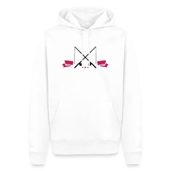 angelrute symbol - Männer Premium Bio Hoodie - Weiß - Vorne - Nico (187cm)