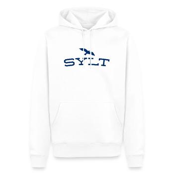 Sylt - Mer du Nord - Allemagne - Kampen - Île - Sweat à capuche Premium bio Homme - blanc - Devant - Nico (187cm)