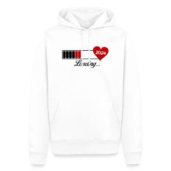 loading 2024 - Männer Premium Bio Hoodie - Weiß - Vorne - Nico (187cm)
