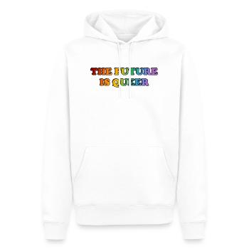 The Future is Queer - Men’s Premium Organic Hoodie - white - Front - Nico (187cm)