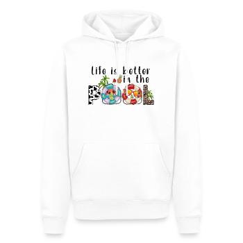 summer lake nature flora art pool sea beach love - Men’s Premium Organic Hoodie - white - Front - Nico (187cm)
