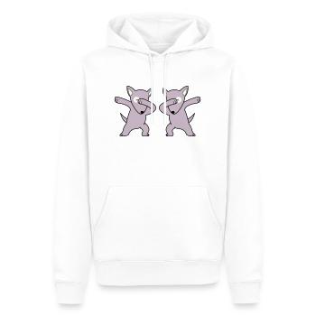 dabbing pour chien - Sweat à capuche Premium bio Homme - blanc - Devant - Nico (187cm)