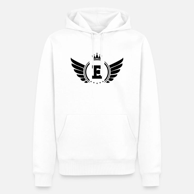 wappen E - Männer Premium Bio Hoodie - Weiß