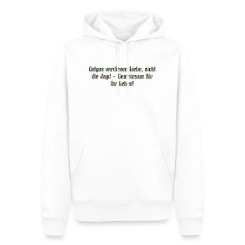 Hilfe für Galgos - Männer Premium Bio Hoodie - Weiß - Vorne - Nico (187cm)
