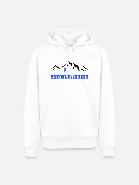 Snowboarding - Männer Premium Bio Hoodie - Weiß