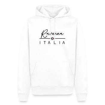 Italie - Ravenne - Italien - Italie - Sweat à capuche Premium bio Homme - blanc - Devant - Nico (187cm)