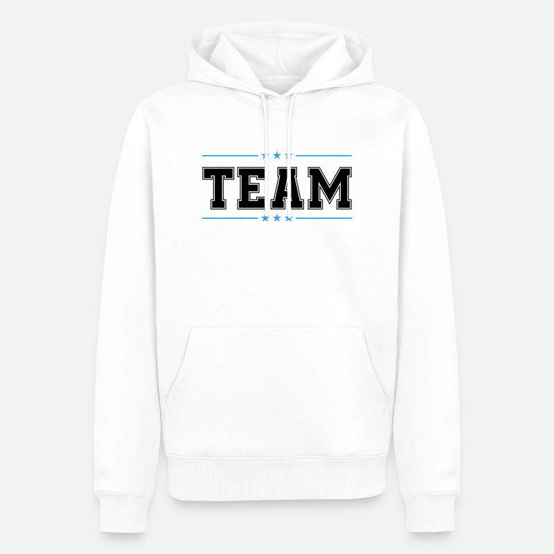 Équipe 02 - Sweat à capuche Premium bio Homme - blanc