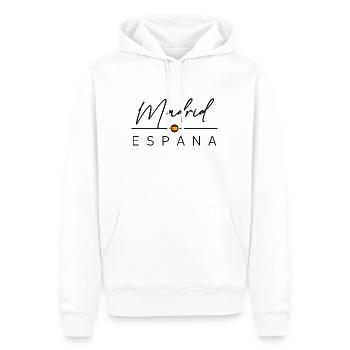 Espagne - Madrid - Espagne - España - Sweat à capuche Premium bio Homme - blanc - Devant - Nico (187cm)