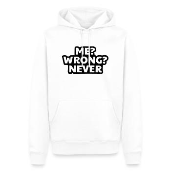 I'm never wrong. - Men’s Premium Organic Hoodie - white - Front - Nico (187cm)