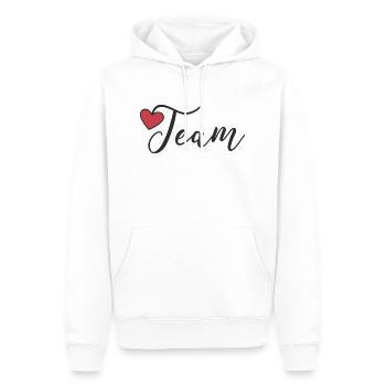 Cœur d’équipe - Sweat à capuche Premium bio Homme - blanc - Devant - Nico (187cm)