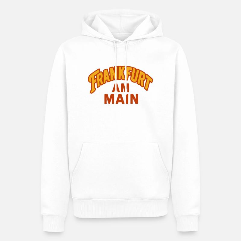 Frankfurt am Main - Männer Premium Bio Hoodie - Weiß