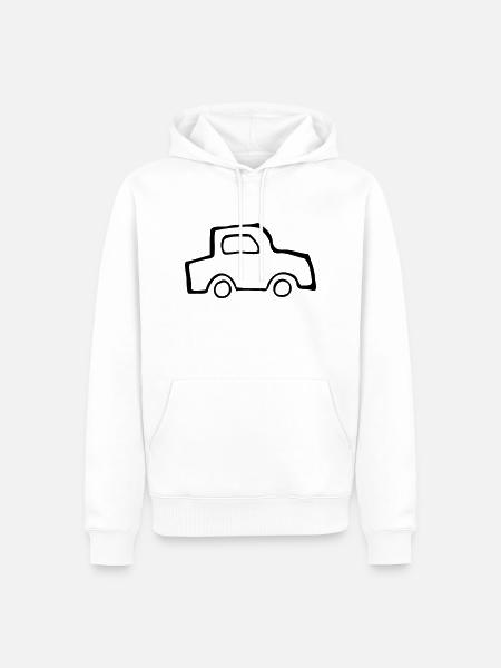 Auto - Männer Premium Bio Hoodie - Weiß