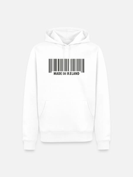 Made in Ireland - Männer Premium Bio Hoodie - Weiß