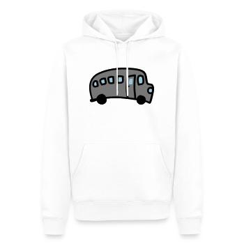 Bus 3 - Männer Premium Bio Hoodie - Weiß - Vorne - Nico (187cm)