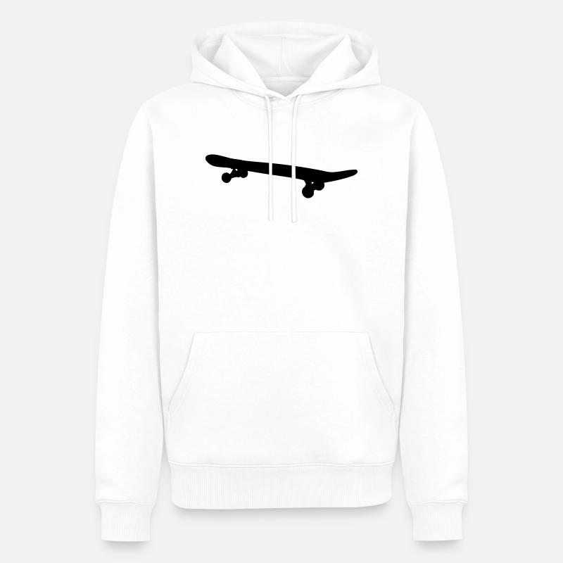 Skateboard - Männer Premium Bio Hoodie - Weiß