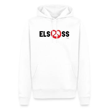 Alsace : Bretzel - Sweat à capuche Premium bio Homme - blanc - Devant - Nico (187cm)