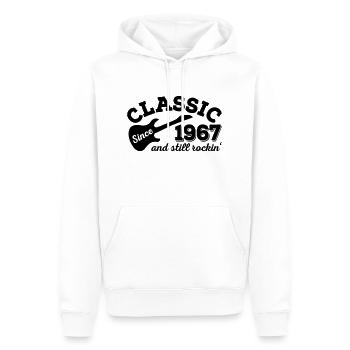 1967 - Men’s Premium Organic Hoodie - white - Front - Nico (187cm)