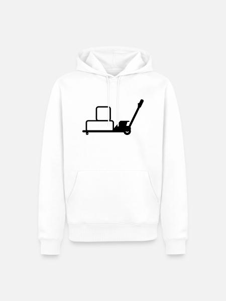 Transpalette manuel - Sweat à capuche Premium bio Homme - blanc