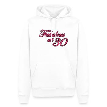 30 anniversaire, dreizigster d'anniversaire: - Sweat à capuche Premium bio Homme - blanc - Devant - Nico (187cm)