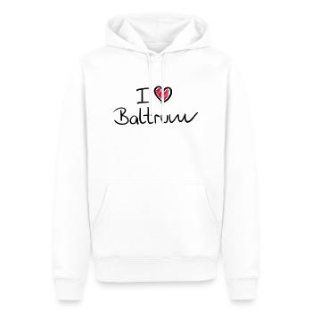 i_love_baltrum__f2 - Männer Premium Bio Hoodie - Weiß - Vorne - Nico (187cm)