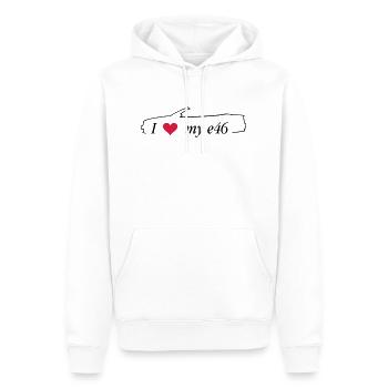 I Love my e46 Cabrio - Männer Premium Bio Hoodie - Weiß - Vorne - Nico (187cm)