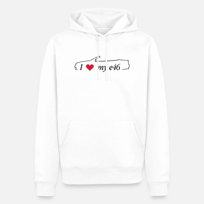 I Love my e46 Cabrio - Männer Premium Bio Hoodie - Weiß