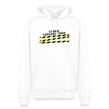 under_construction__f2 - Männer Premium Bio Hoodie - Weiß - Vorne - Nico (187cm)