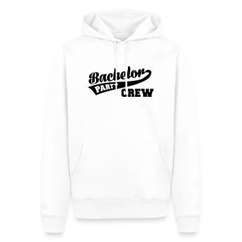 Bachelor Fête boum Crew - Sweat à capuche Premium bio Homme - blanc - Devant - Nico (187cm)