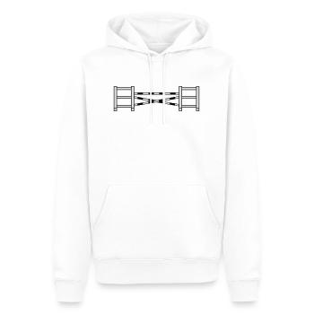 Hindernis für Pferderennen_2_c1 - Männer Premium Bio Hoodie - Weiß - Vorne - Nico (187cm)
