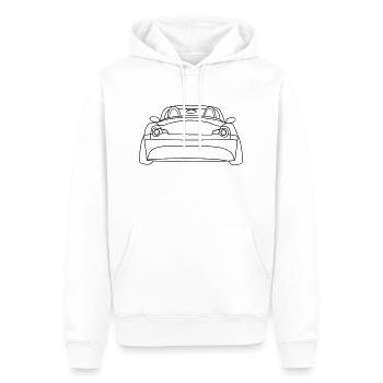 Cabrio roadster Heck Tribal - Männer Premium Bio Hoodie - Weiß - Vorne - Nico (187cm)
