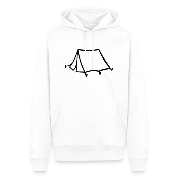 Zelt - Männer Premium Bio Hoodie - Weiß - Vorne - Nico (187cm)