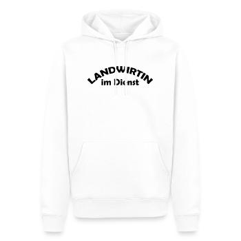 landwirtin im dienst - Männer Premium Bio Hoodie - Weiß - Vorne - Nico (187cm)