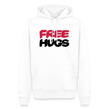 Free hugs - Männer Premium Bio Hoodie - Weiß - Vorne - Nico (187cm)