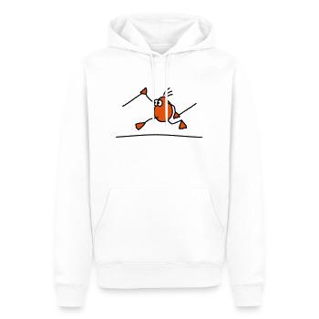 Walking running - V2 - Männer Premium Bio Hoodie - Weiß - Vorne - Nico (187cm)