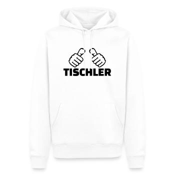 Tischler - Männer Premium Bio Hoodie - Weiß - Vorne - Nico (187cm)