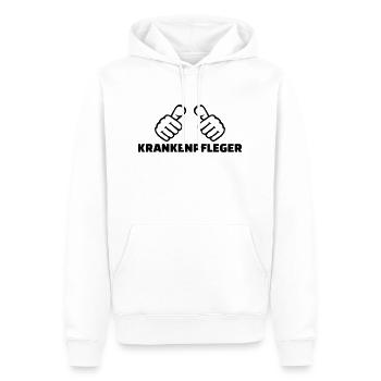 Krankenpfleger - Männer Premium Bio Hoodie - Weiß - Vorne - Nico (187cm)