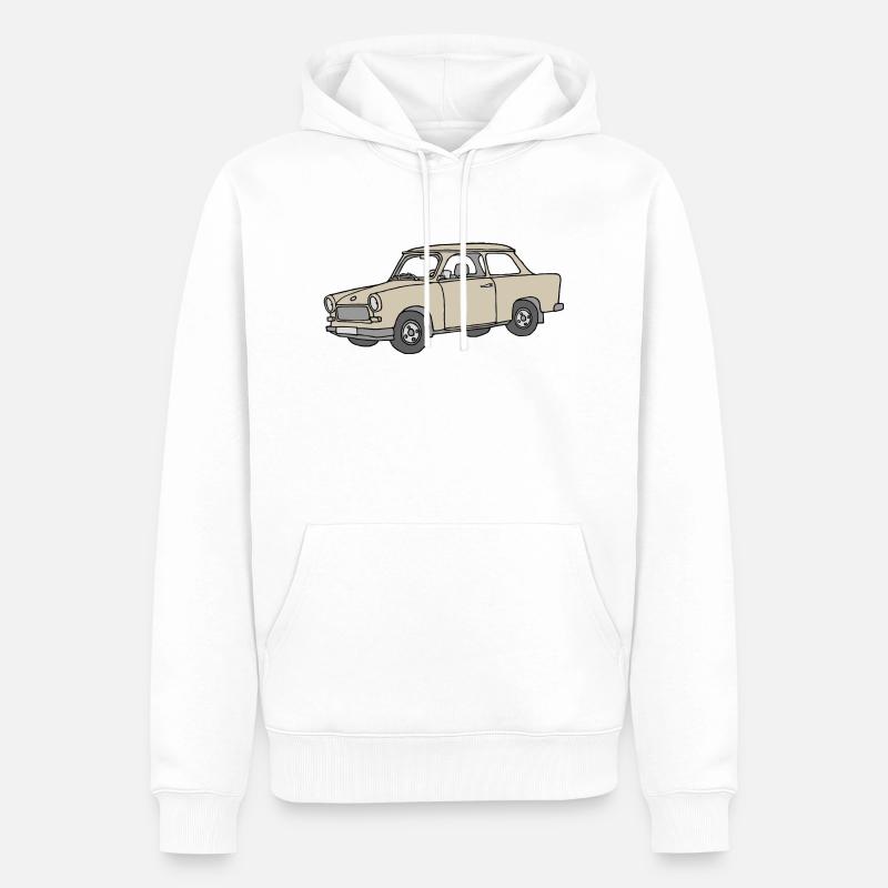 Trabi, (papyrus) - Männer Premium Bio Hoodie - Weiß